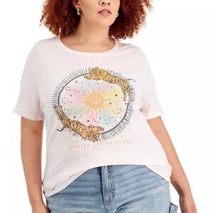Love Tribe Trendy Plus Size Tiger Celestial-Graphic T-Shirt
